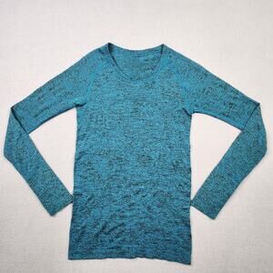 Lululemon Swiftly Tech 2.0 Long Sleeve Womens 6 Blue Hip Length Thumbholes